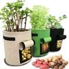 Reusable Non-Woven Felt Planting Bag with Harvest Window for Vegetables