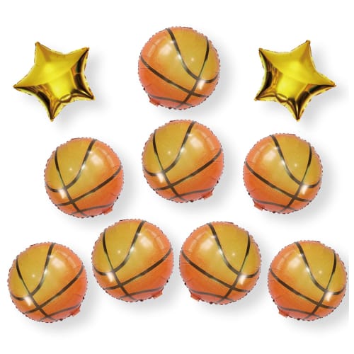 

[Balloon Shop] Basketball Balloon Aluminum Balloon Decoration Celebration Basketball Cheering Star Commemorative Photo Club Activities Club Celebratio