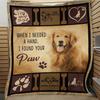 Vintage Golden Retriever Letter Cozy Throw Blanket, Cute Dog Couch Bed Warm Wrap, All Season Office Travel Decor Gift