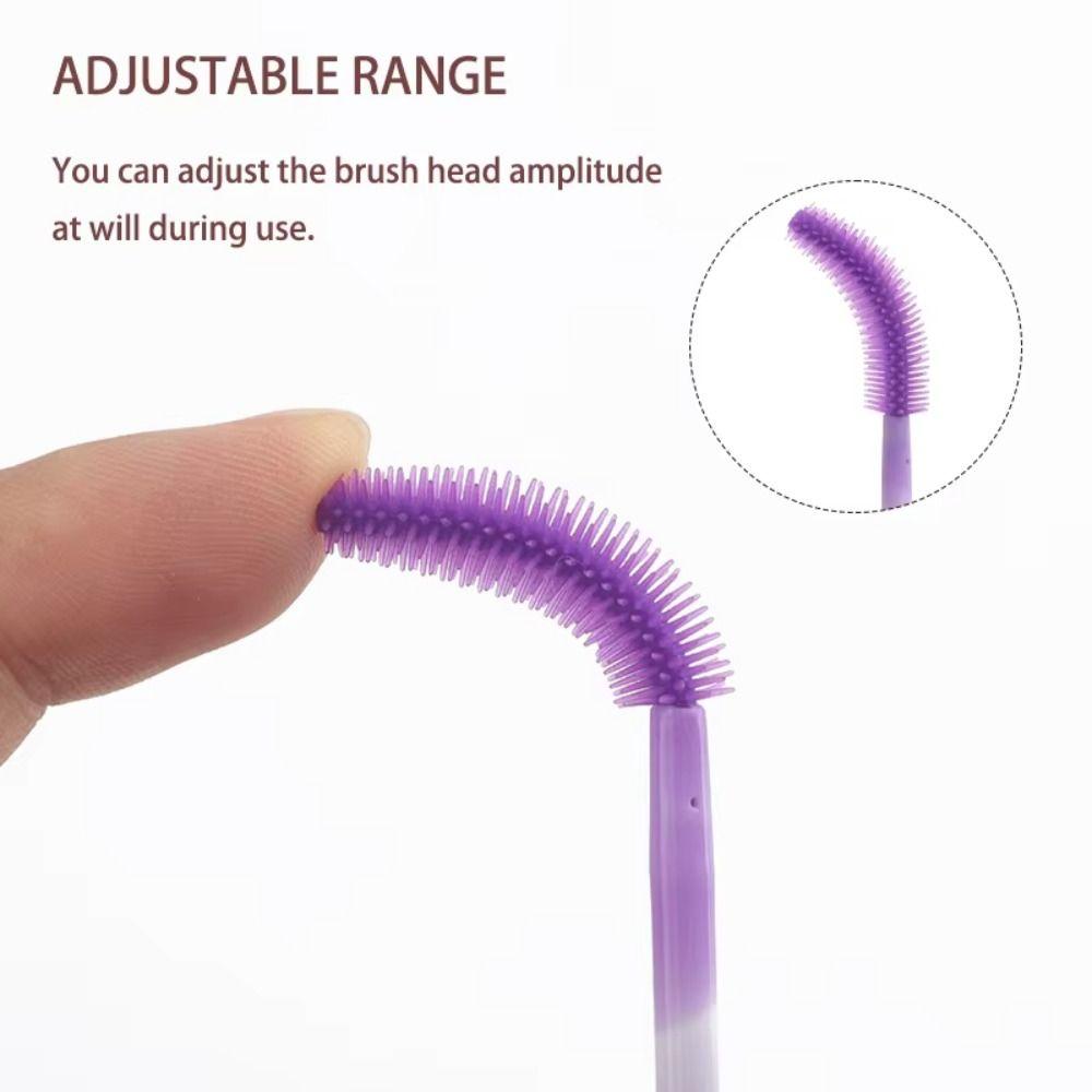 50Pcs Disposable Mascara Wand Applicator Silicone Eyebrow Comb Eyelash Brushes  Lash Extension Tools