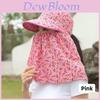 Sun Protection Hat For Women With Long Brim Uv Shield Summer Farm Hat Sunflower Flower Design For Outdoor Activities