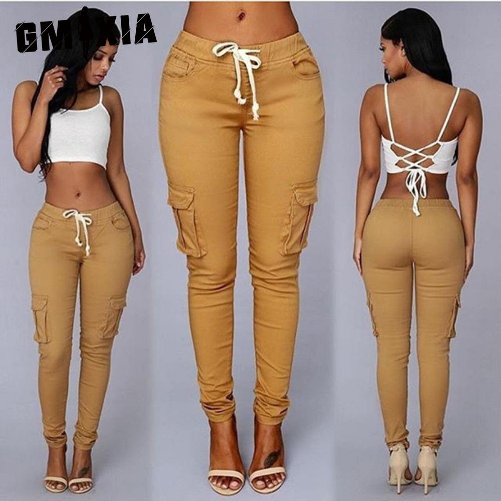 

GMXIA Женские модные повседневные брюки и капри с однотонным принтом XXXXL темные хаки