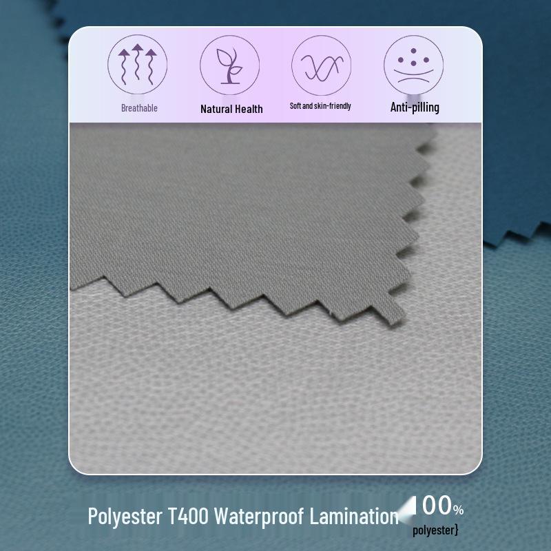 Waterproof T400 Polyester Stretch Fabric for Autumn & Winter School Uniforms - Matte Finish