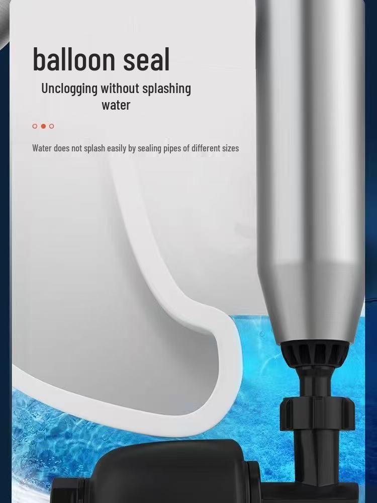 High-Pressure Air Drain Unclogger for Toilets and Floor Drains
