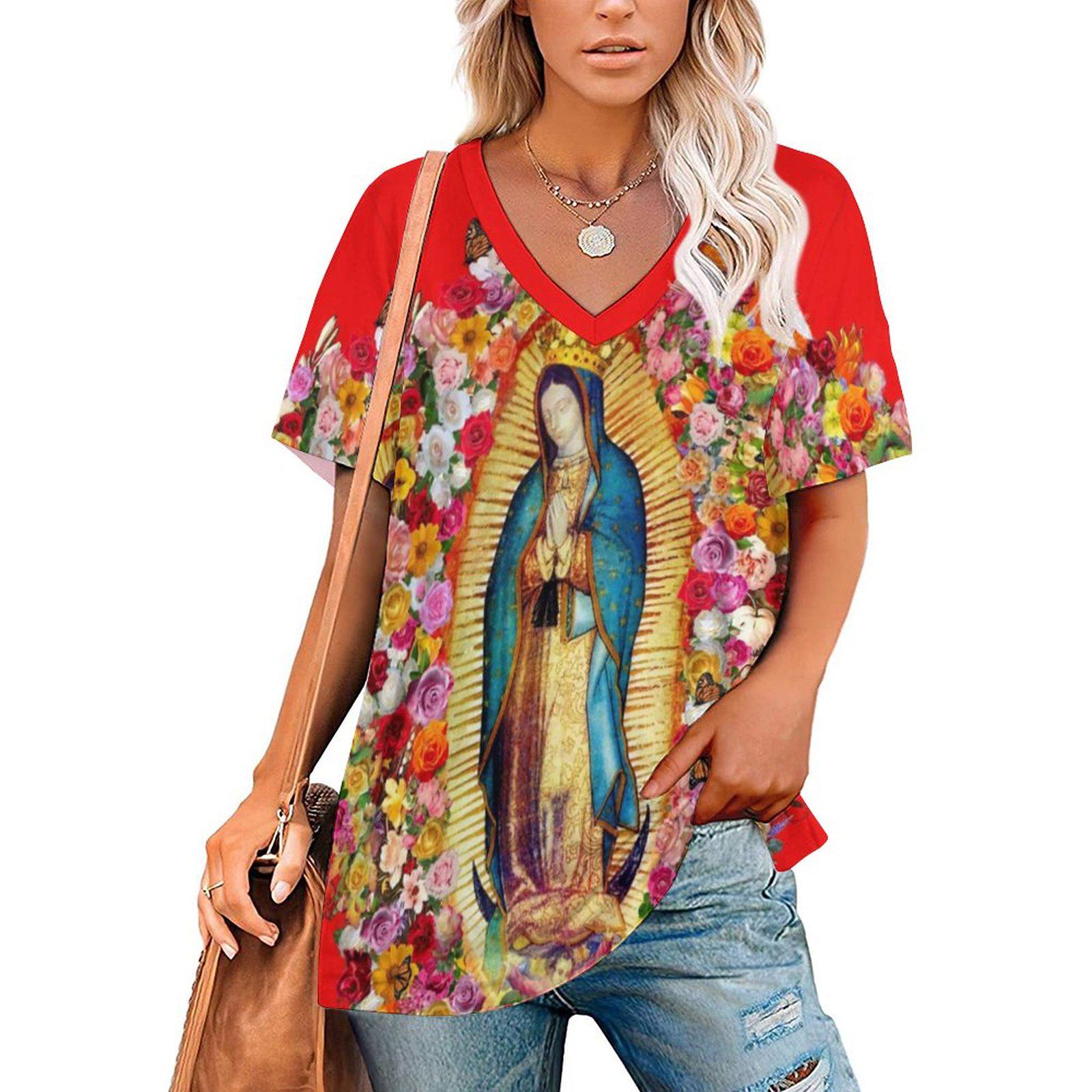 Футболки с принтом «Лето Дева Мария» в 3D-стиле — фото 16