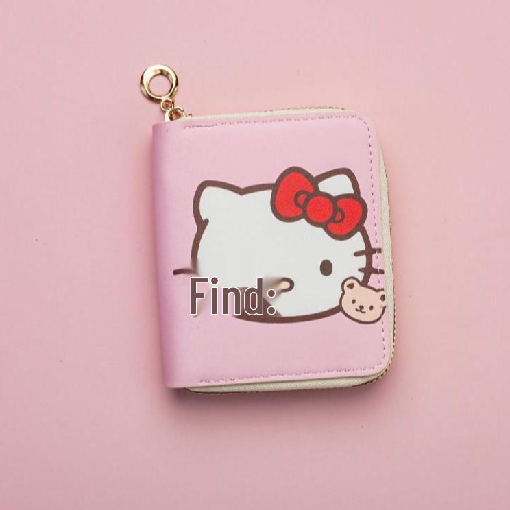 Hello Kitty Women's Cartoon Wallet - Cute, Waterproof, Wear-resistant Coin Purse