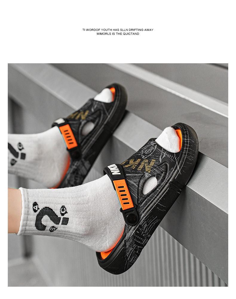 Men's Non-Slip Summer Sandals with Heel - Soft Sole Outdoor Beach Slippers, Plus Size.
