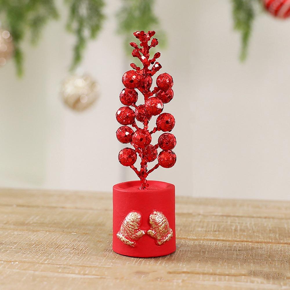 13 Head Christmas Fruit Twig Ornament Sequins Christmas Tree Figurines  Christmas Season