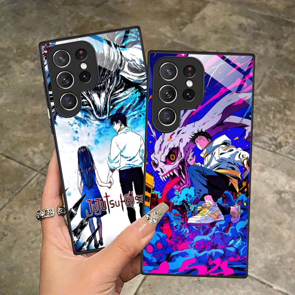 Jujutsu Kaisen Yuta Okkotsu Phone Case for Samsung Galaxy A56 55 54 53 52 51 36 35 34 23 16 15 5G Glass Colorful Cover Luxury