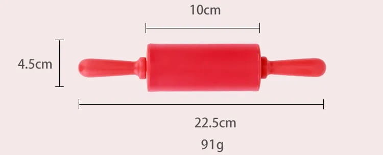 Wałek Do Ciasta Silikonowy Mały Różowy 22Cm