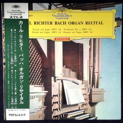 Disco de Vinil KARL RICHTER - J. S. Recital de Órgão de Bach: Toccata A SLGM1277 DEUTSCHE GRAMMO 1964 Japão Clássico Usado
