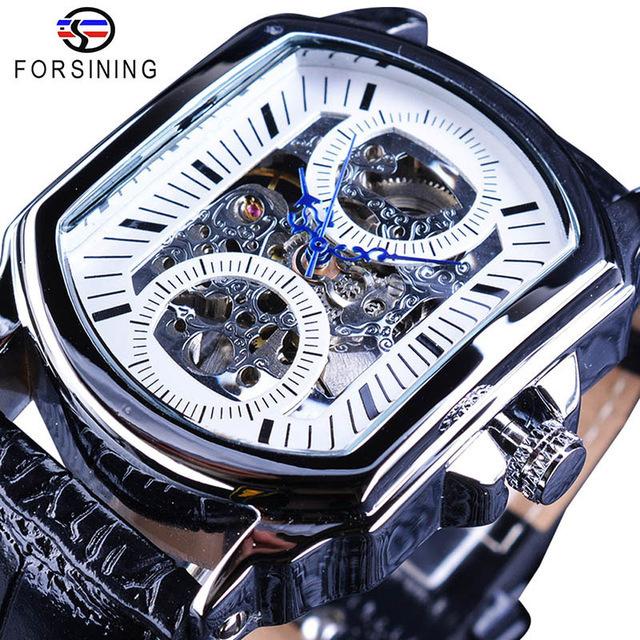 Forsining Style Men S Fashion Casual Hollow Mechanical Movement, Automatic Mechanical Watch
