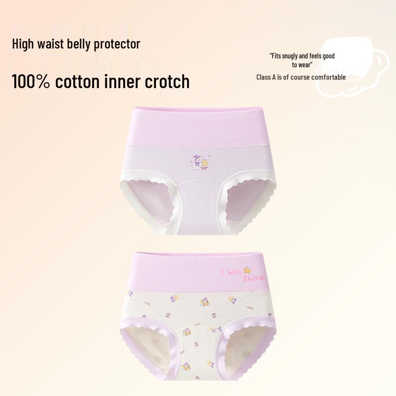 Custom High-Waisted Cotton Briefs for Older Girls – No Wedgies, Class A Quality