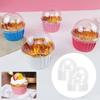 EY# 50 Pcs Cupcake Liners Disposable Ramekins Portable with 50Pcs Lids Baking Cu