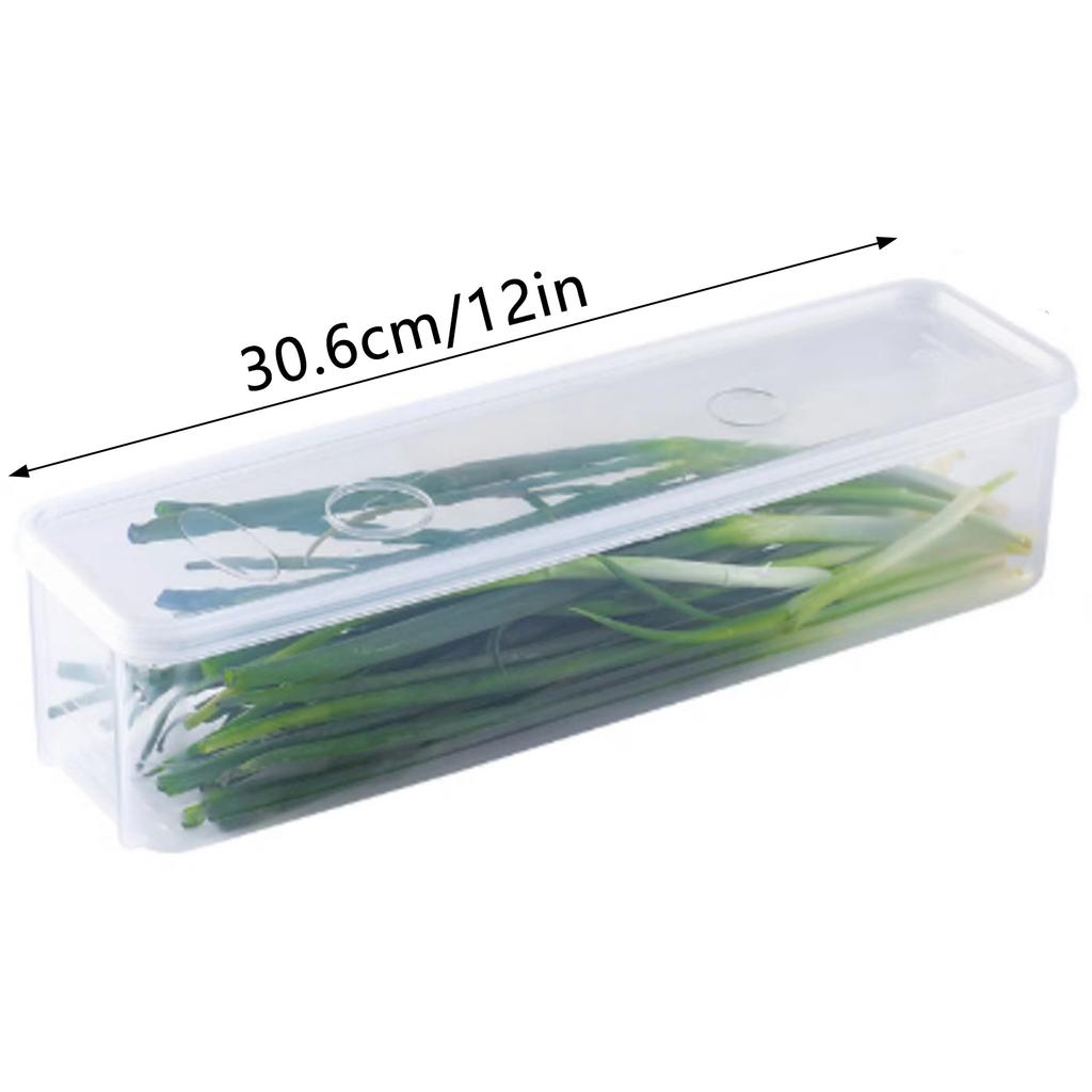 Cilantro Scallion Storage Box Refrigerator Fresh Keeper Container With Lid Vegetables Eggs Noodles Sealing Kitchen Organizer