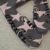 Lovely Bunnies Ear Knitted Hat Star Pattern Winter Hat Outdoor Softable Warm Hat for Winter Warmth