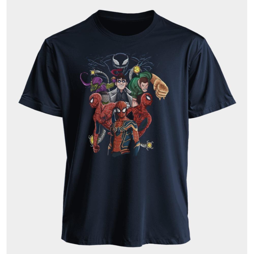 Men's and Women's T-shirts Spider-Man Venom Summer American Spring and Autumn Loose Punk Harajuku Y2k Niche Short Sleeves