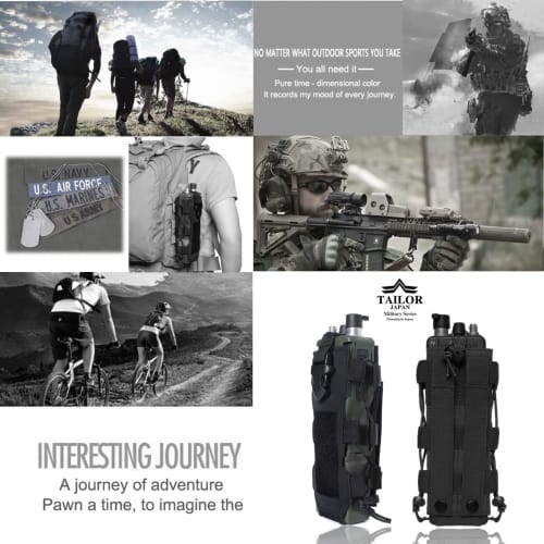 TAILOR JAPAN Airsoft Radio Pouch, Walkie-Talkie Pouch, Radio Case, Tactical Pouch, Airsoft Pouch, Dummy Radio, Drink Holder, Bottle Holder, MOLLE Comp