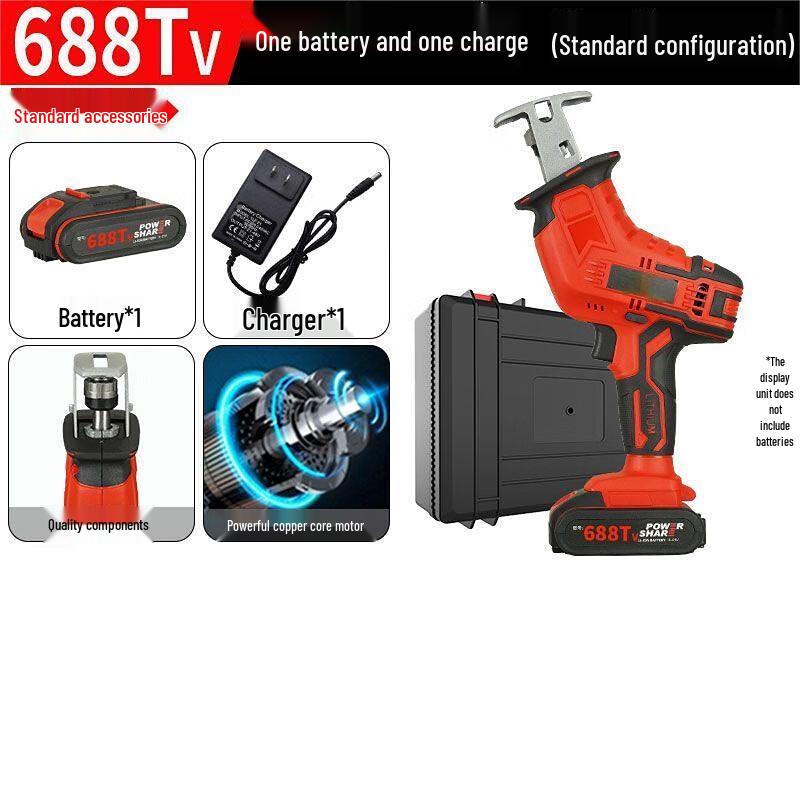 

JunDeLun 688TV Cordless Reciprocating Saw Kit CN plug (adapter included)