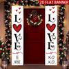Valentine's Day Door Couplet Banner 2pcs Traditional for Home Porch