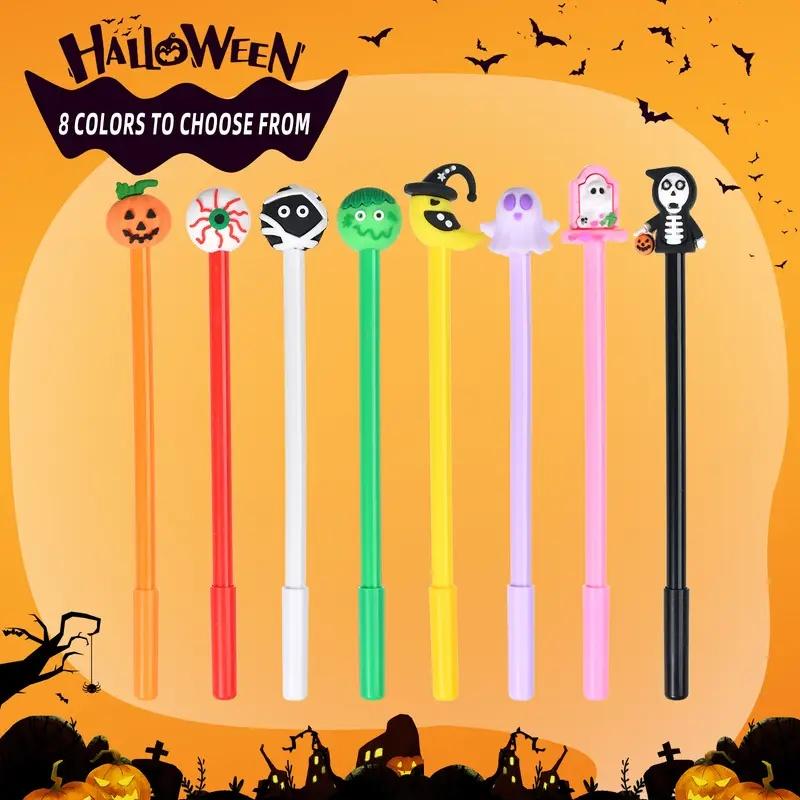20Pcs Halloween Themed Gel Pens Pumpkins, And Witch Hats - Perfect for Classroom Rewards Or Back-To-School Stationery Gifts