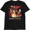 Selena TEE Shirt (Como LA Flor) Spanish Singer (Limited Edition) Black