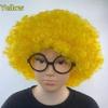 Gift Various Coloured Props Clown Cosplay Football Fans Black Afro Curly Wig Synthetic Wigs Curly Hair Children/Adults Dressing