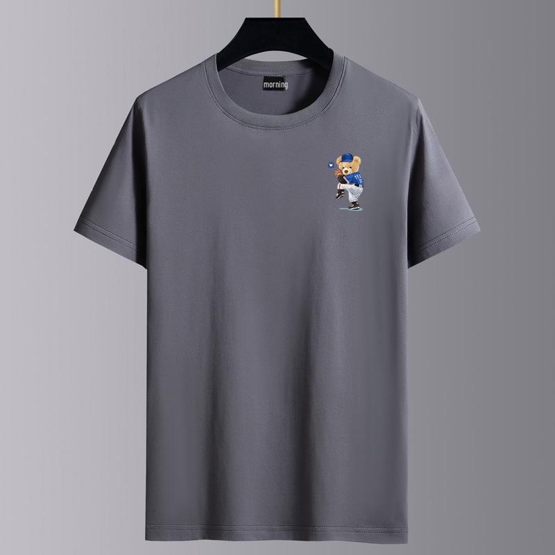 

2025 Весна/Лето Мужская футболка свободного кроя из хлопка с коротким рукавом 6XL