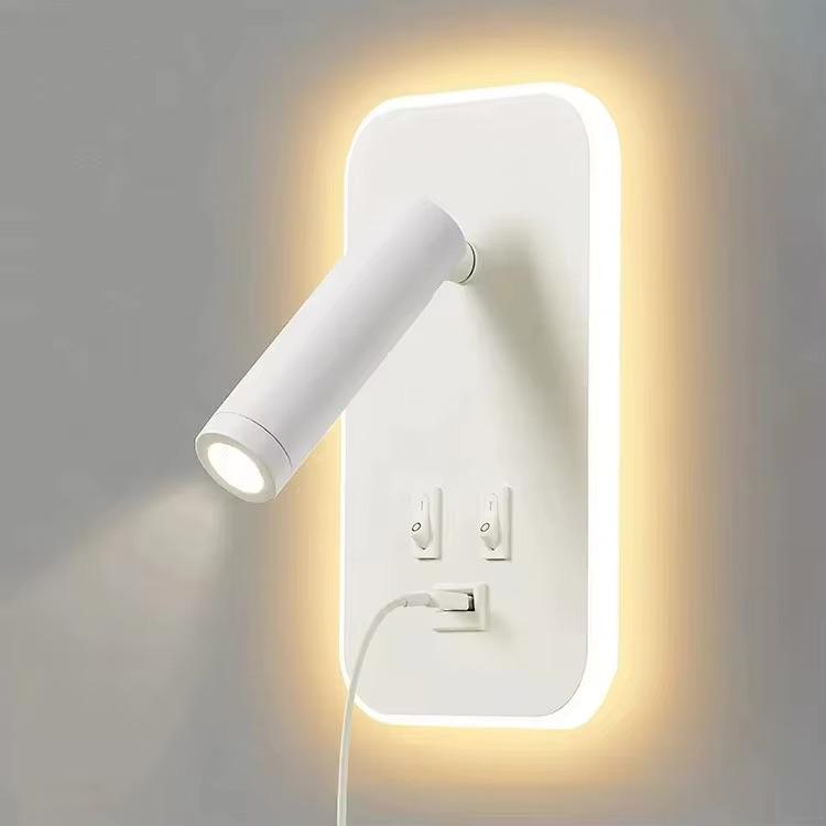 Modern Rotating Wall Lamp With Usb Bedroom Study Living Room Hotel Bedside Reading Rotation LED Wall Light With Switch Control