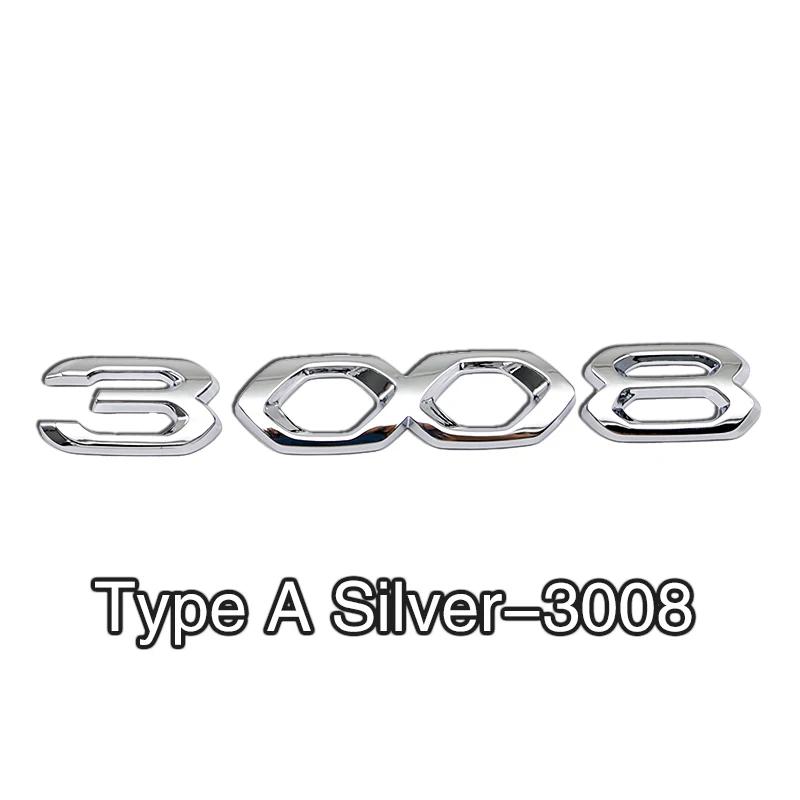 2026 Adesivo Auto Caldo 1 PZ Adesivo Auto in ABS Alta Qualità Stemmino Logo Bagagliaio Adesivo Numero per Peugeot 3008 4008 4008 5008 508L Acc