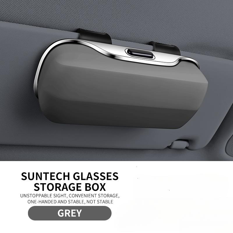 Multifunction Car Glasses Box Portable Car Sunglasses Holder Car Driving Glasses Holder Eyeglass Case Sun Visor