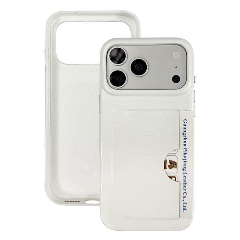 Luxury Crocodile Texture PU Phone Case IPhone 17 Pro 16 Max With Card Slot Full Coverage Business Style