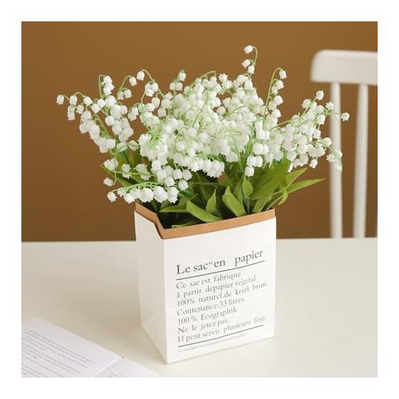Artificial Lily of the Valley Bouquet, Set of 6, Lily of the Valley, Lily of the Valley, Bouquet, Flowers that Will Not Wither, Wedding Bouquet,