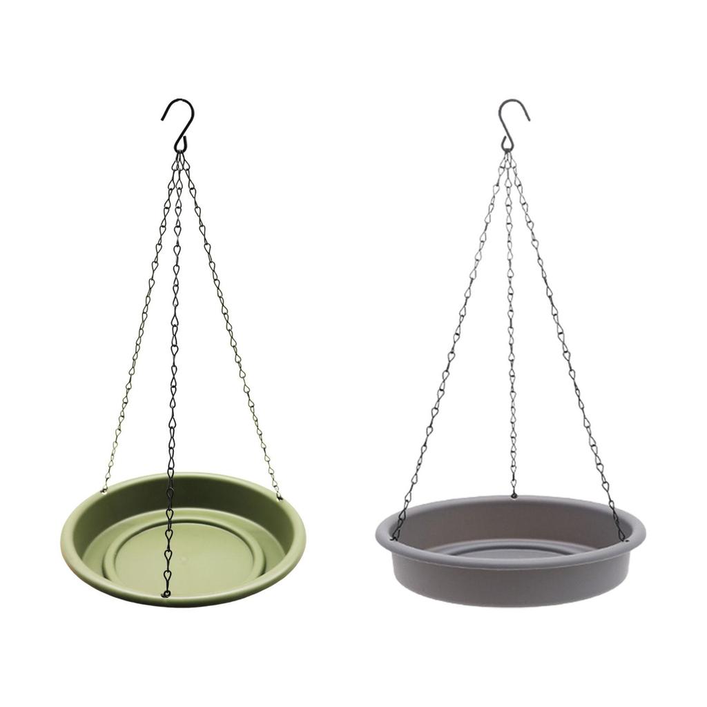 Fågelvattnare Födare och Kedjefodringsskål, Hängande Fågelbad Matbricka med Stor Kapacitet