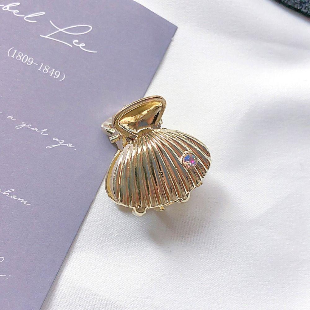 Metal Starfish Hair Claw Hair Clip Mini Hair Claw Retro Shell Hair Crab Clip  Women