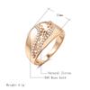Luxury  Rose Gold Ethnic Bride Wedding Ring Natural Zircon Weaving Patterned Queen Crown Ring For Women Vintage Jewelry