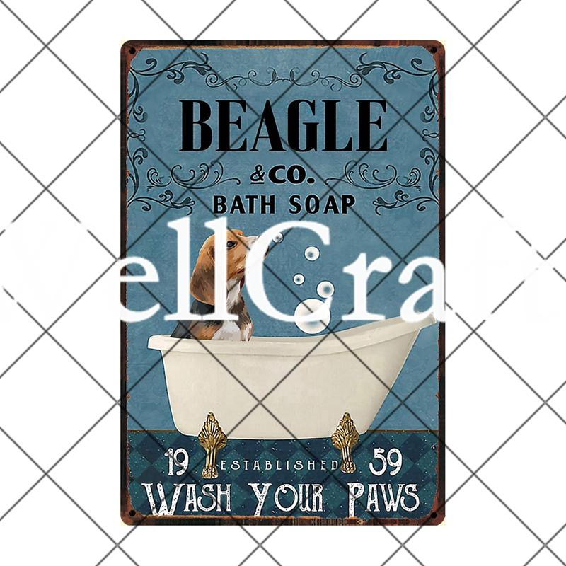 [ Wellcraft ]  Beagle Dog Are My Friend Beer Coffee Bath Shop Art Metal Tin Sign Wall  Poster Iron Painting Pub D-12 20*30 CM