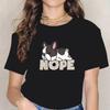 Funny Creative Nope Lazy Frenchie for French Bulldog Dog ONeck Tshirt Plus Size Women Casual Short Sleeve Streetwear Tops