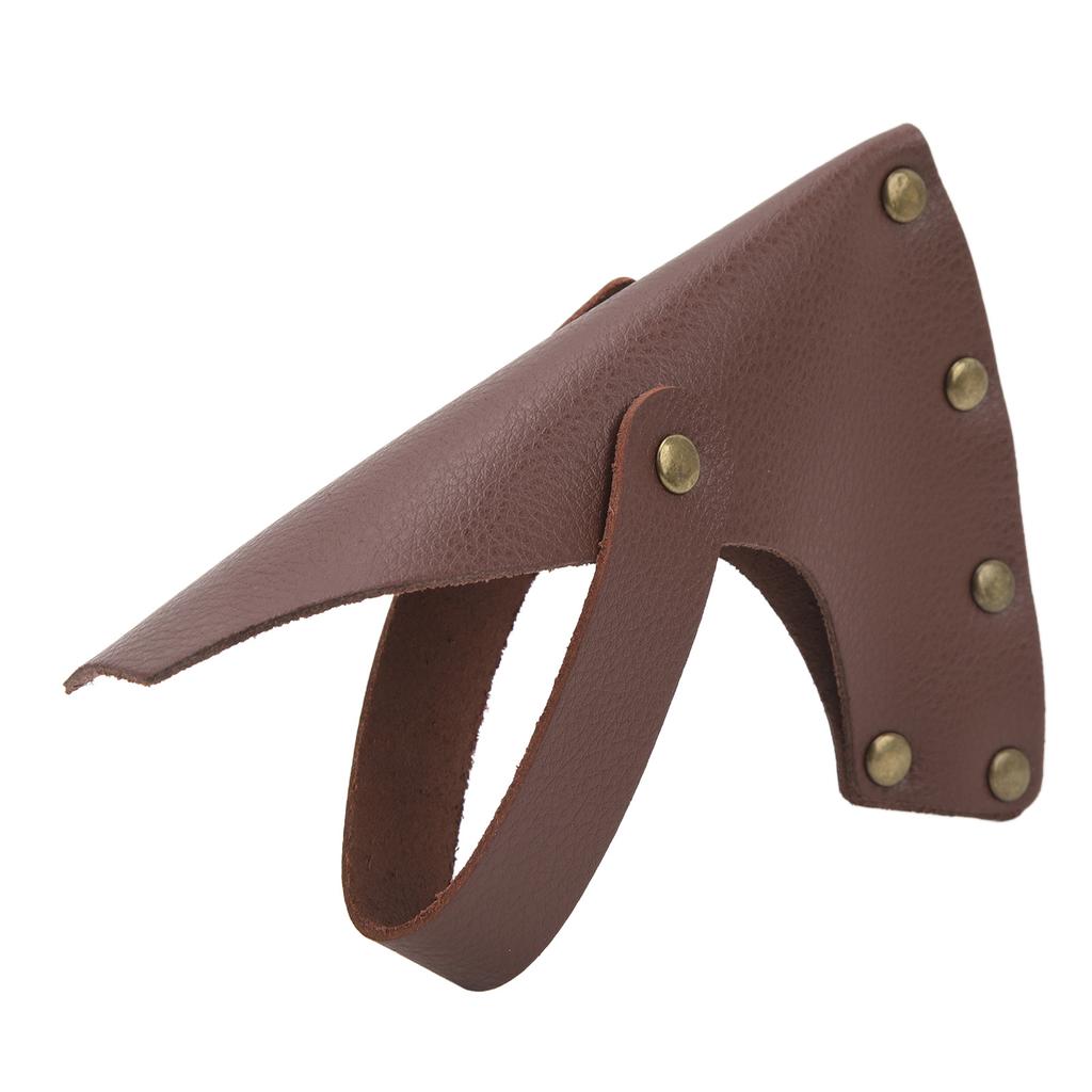 Pochwa na siekierę PU Skóra Metalowa Lekka, przenośna osłona główki i rękojeści siekiery do niezbędników do pracy na kempingu na zewnątrz Brązowa