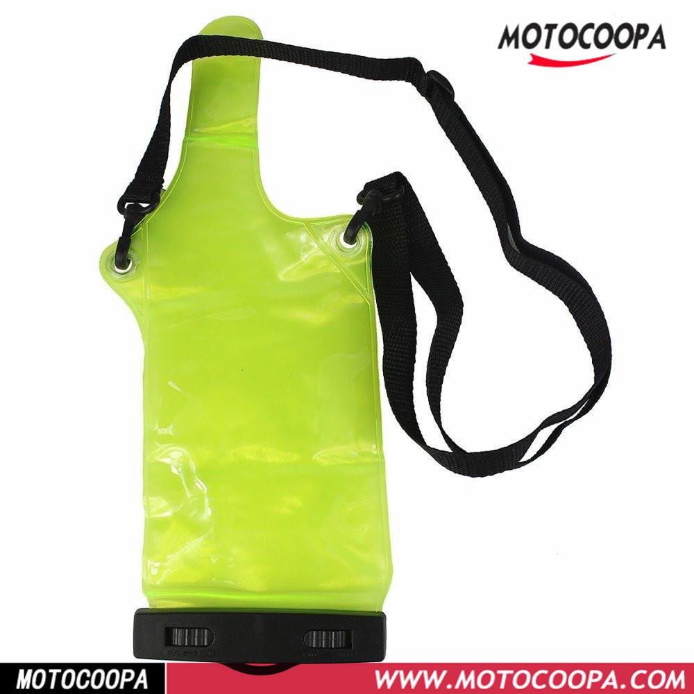 Green Waterproof Walkie-Talkie Protective Sleeve - Universal, Dustproof, Dirtproof, Cold-Resistant Bag for Multiple Handheld Transceiver Models.