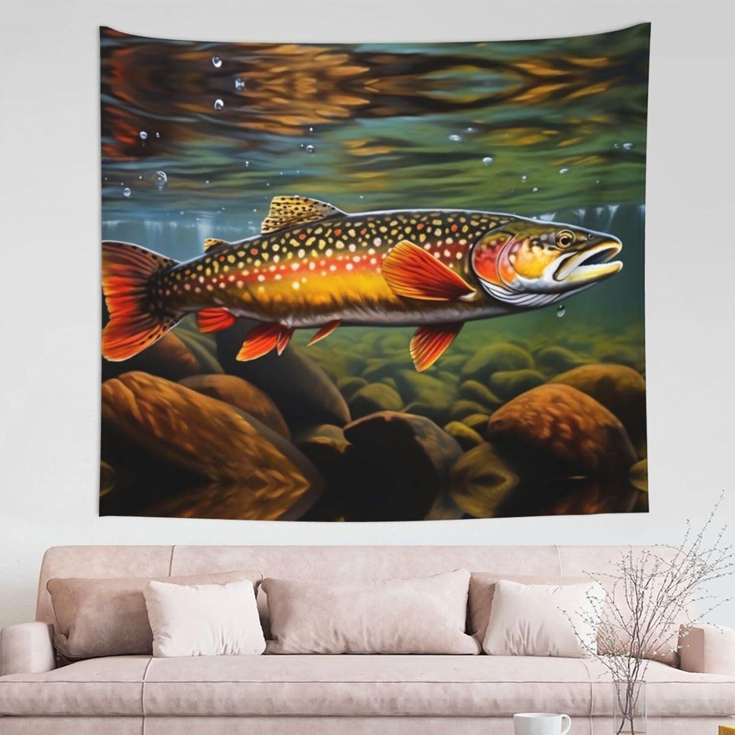 Kiroy Creek Trout Fly Fishing Tapestry 75x100