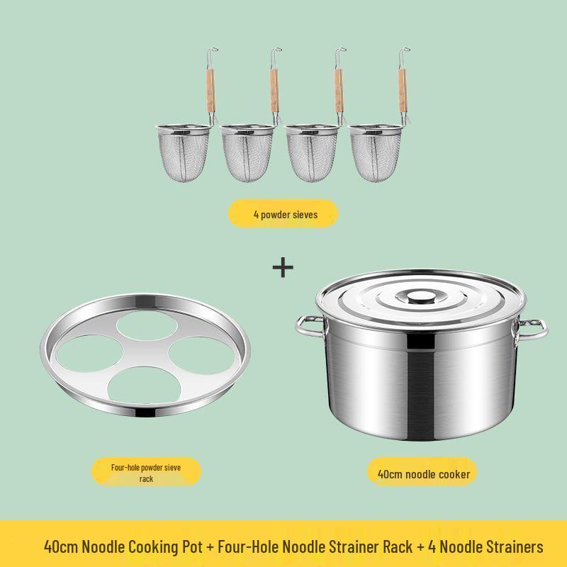 Large-Capacity Commercial Gas Noodle Cooker, Thickened Stainless Steel, Scalding Pot, Soup Barrel, Mala Tang Cooking Pot.