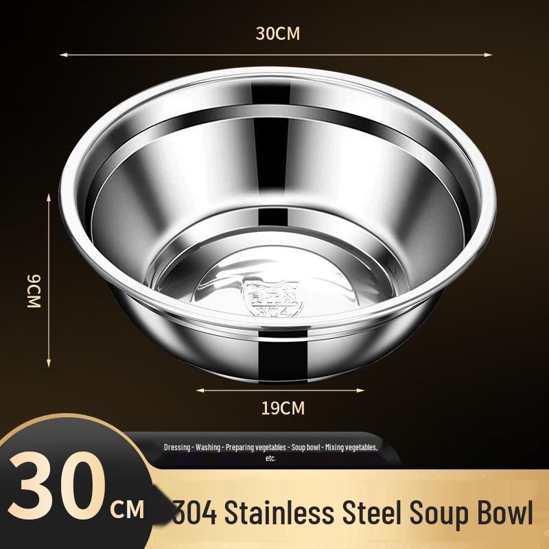 Stainless Steel Multi-Purpose Bowl Set for Soup, Noodles, Rice, and Fruits