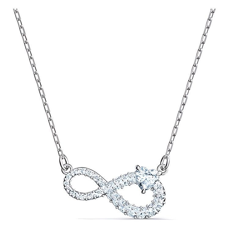 Swarovski Hyperbola Collection SWA Infinity Eternal Love Imitation Crystal Necklace Women necklace 5520576 Box (Random Color)