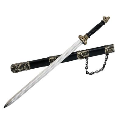[Nekogamiyama] Héroe General del Margen de Agua Hombre Bueno Arma Song Jiang Espada Kunwu Longitud Total 22cm Figura Miniatura Coleccionista Artículos de Decoración para el Hogar