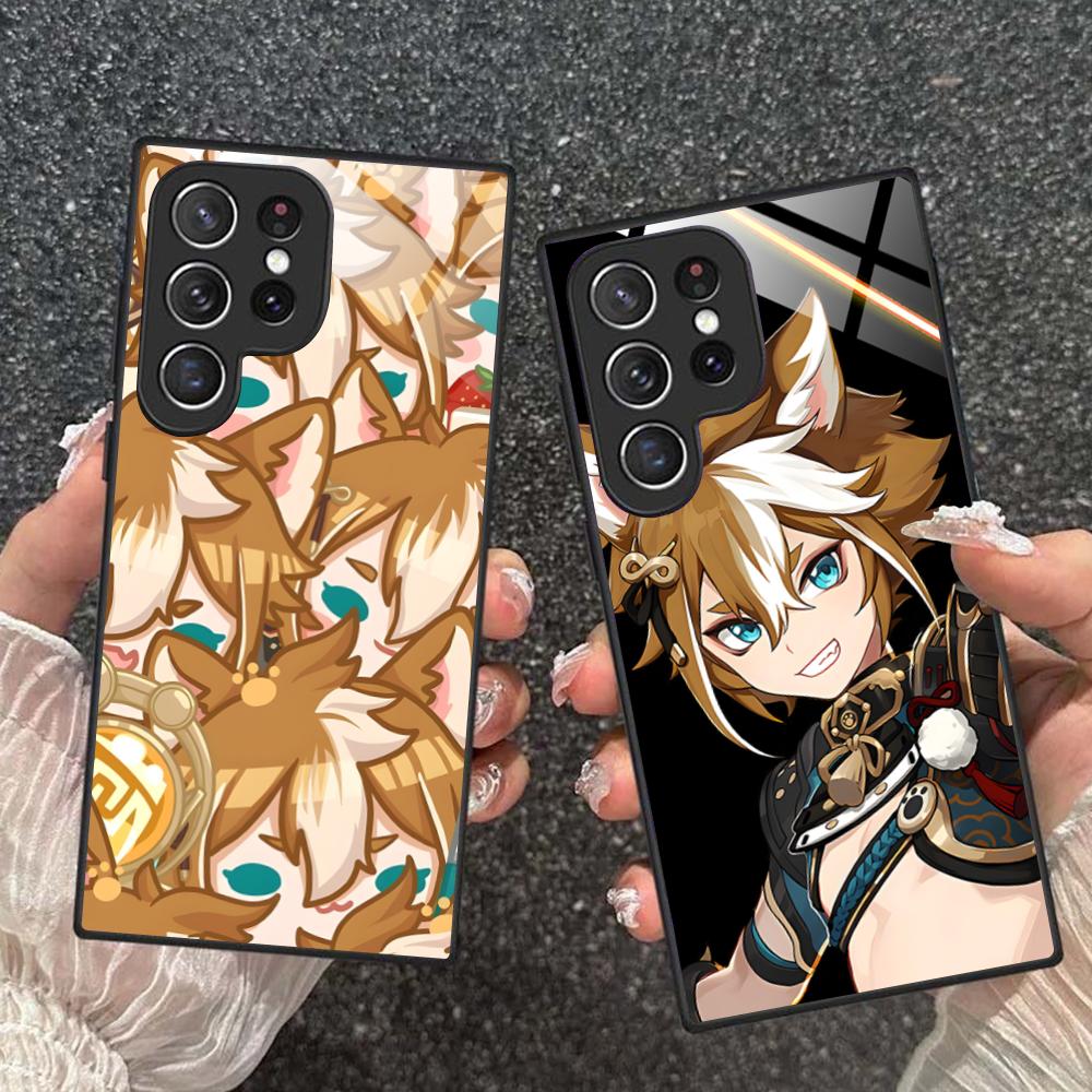 Game GI Gorou Mobile Phone Case for Samsung Galaxy S26 S25 S24 S23 S22 S21 S20 Note20 Plus FE Ultra Glass Colorful Cover Luxury