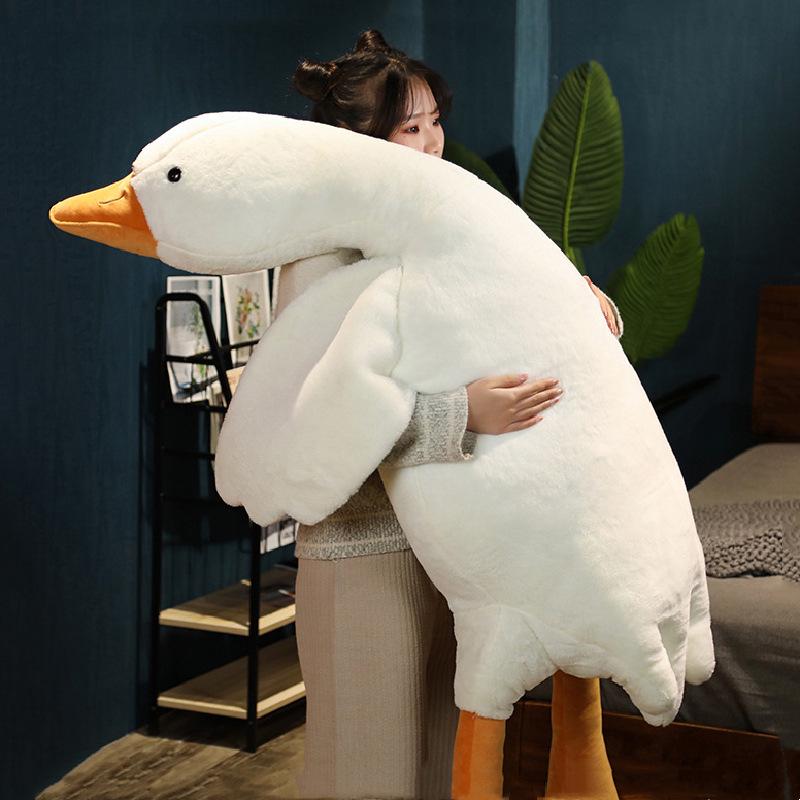 Authentic Plush Big White Goose Pillow - Stuffed Animal Doll, Perfect Birthday Gift for Girls