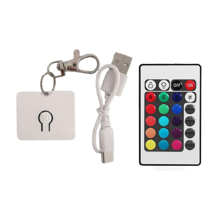 LED Light Acrylic Keychain Lightweight And Sturdy Pendant Accessory For DIY Projects And Individualized Jewelry