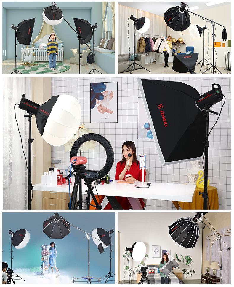 8K Gold 56CM/65CM/85CM Spherical Softbox: Portable Photography Light Ball Cover