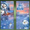 Christmas Window Stickers Winter Snowman Santa Claus Snowflake Elk Static Stickers Glass Ornaments Merry Christmas Posters